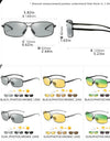 Photochromic Polarized Anti Glare Sunglasses for Men Day and Night Use