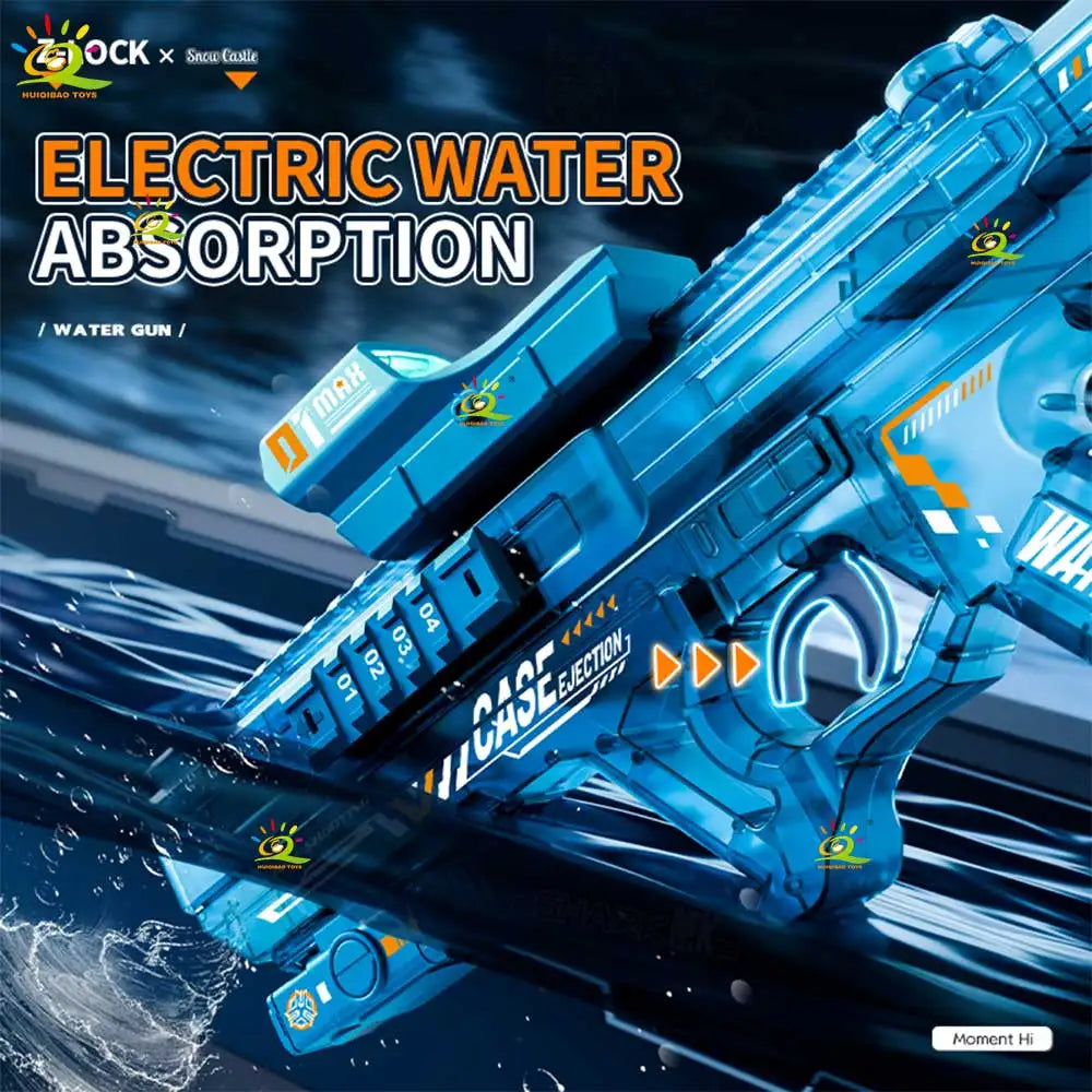 Electric High Speed Water Gun Rechargeable Portable Water Blaster for Outdoor Activities