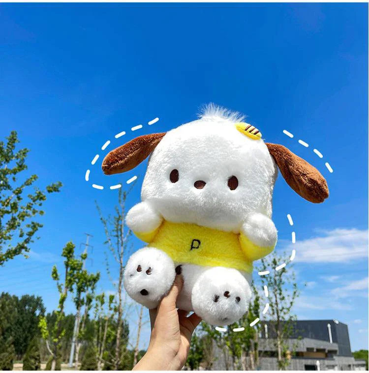 Cartoon Sanrio Pochacco Plush Toy Soft Stuffed Doll Cute Sofa Cushion Bedroom Decoration  Soothing Pillow  Anime Gift