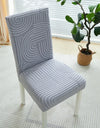1PC Elastic Dining Room Chair Cover Jacquard Kitchen Chair Slipcovers Seat Covers Removable for Hotel Wedding Banquet Home