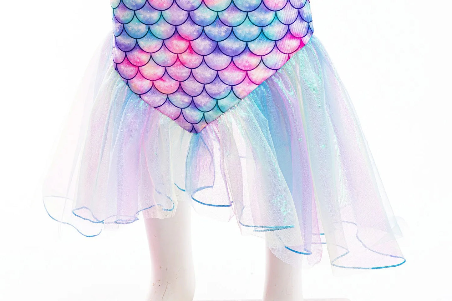 Ariel Mermaid Dress Gown Fashionable Princess Roleplay Costume for Girls
