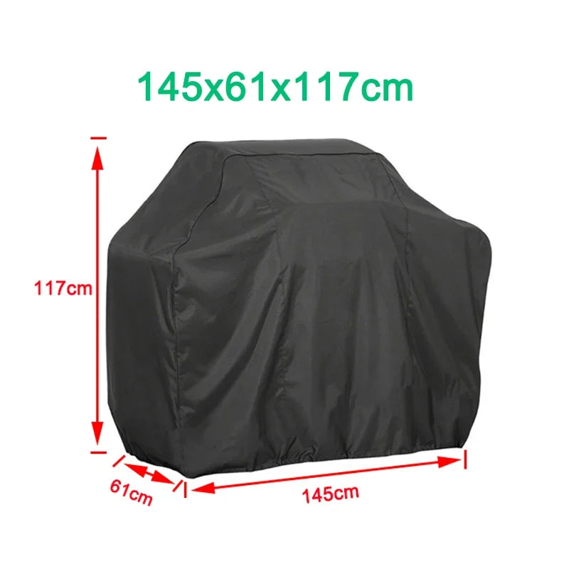 BBQ Grill Cover Waterproof Heavy Duty 190T/210D Anti-Dust Barbecue Protector with Storage Bag