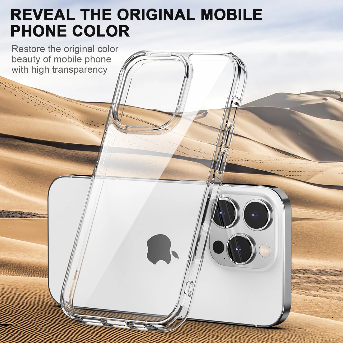 for iPhone 14 13 12 Case 14 Pro 14 Plus Anti-Yellowing Clear Transparent Shockproof Cover for iPhone 12 13 14 Pro Max Case