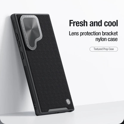 Texture do Prop Phone Case For Samsung Galaxy S24 Ultra Case Fiber Camera Flip Bracket Shockproof Back Cover