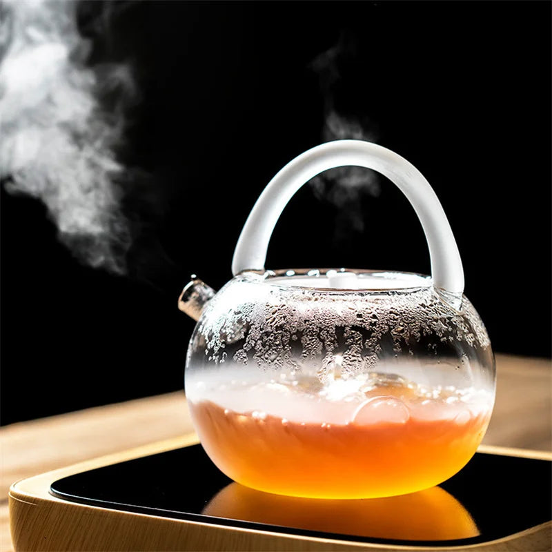 780ml Japanese Style Glass Teapot With Filter Cloud and Mist Tea Pot Can be Electric Pottery Stove Kettle Brewing Tea Set