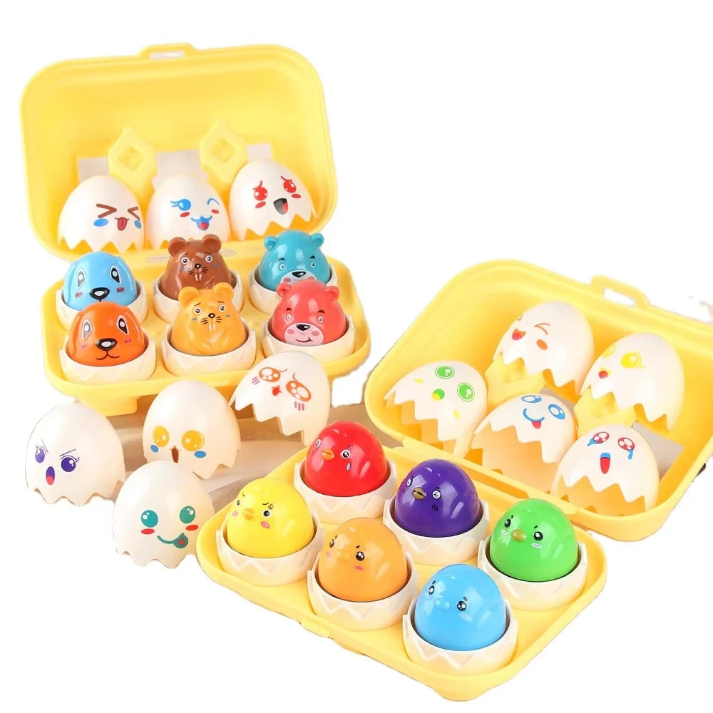 Eggs Toy 3D Puzzle Montessori Learning Education Math Toys Shape Match Smart Game For  Educational Easter Gifts