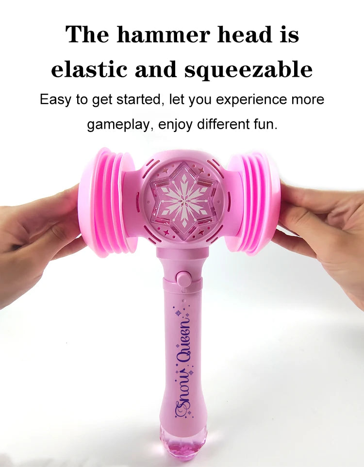 2 In 1 Toy Hammer Automatic Bubble Machine, Princess Toys