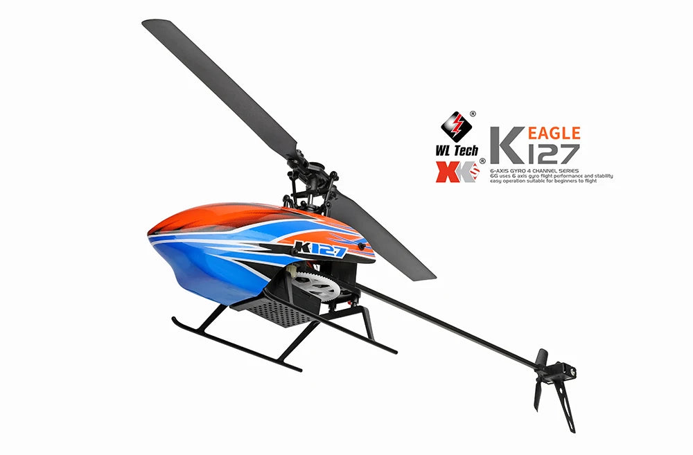 WLtoys XKS RC Helicopters K127 6-Aixs Gyroscope 2.4G 4CH Single Blade Propellor Gyro Mini RC Helicotper for Gift RC Toy V911