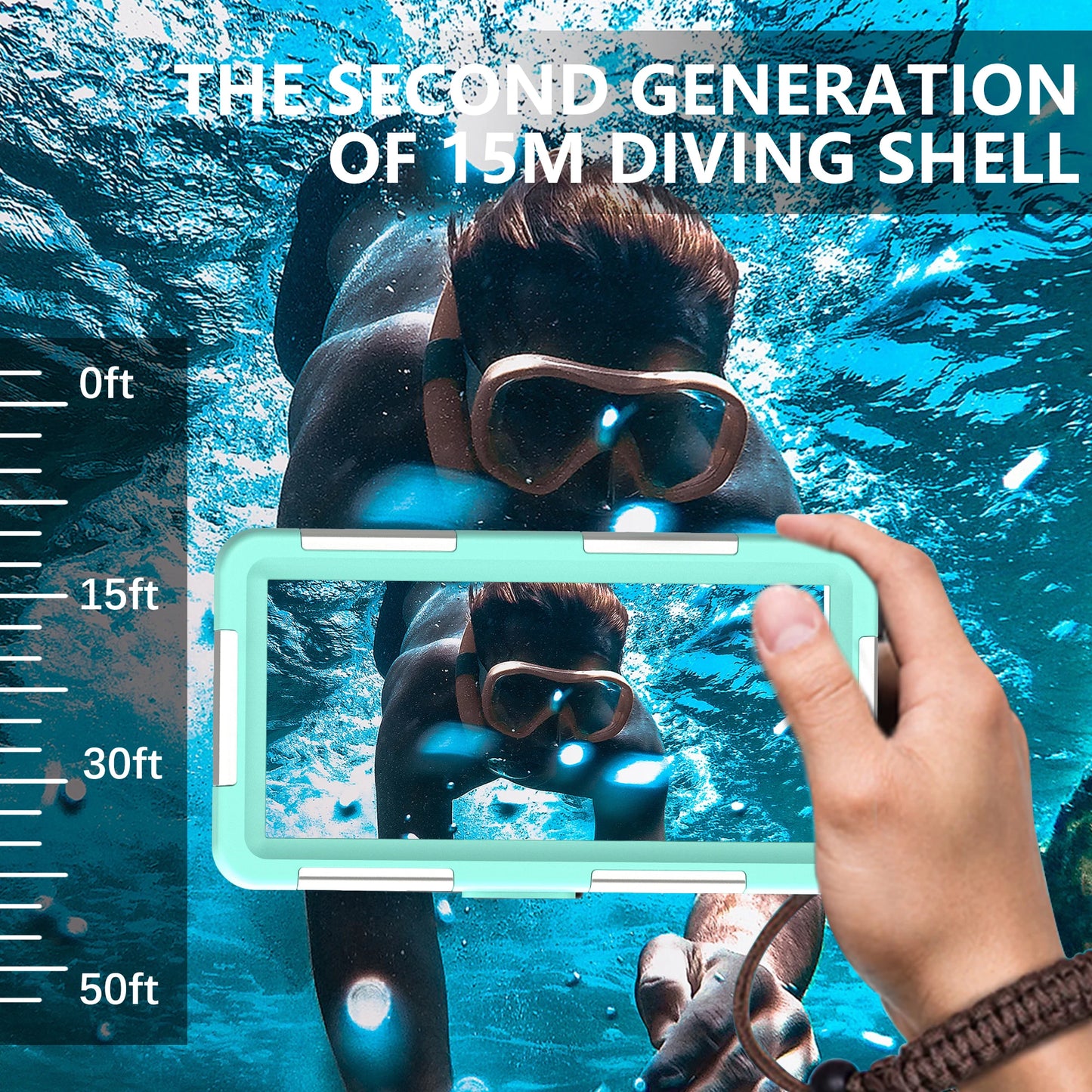multicolor IP68 standard 15M/50ft diving/swimming photography professional diving waterproof Phone Case
