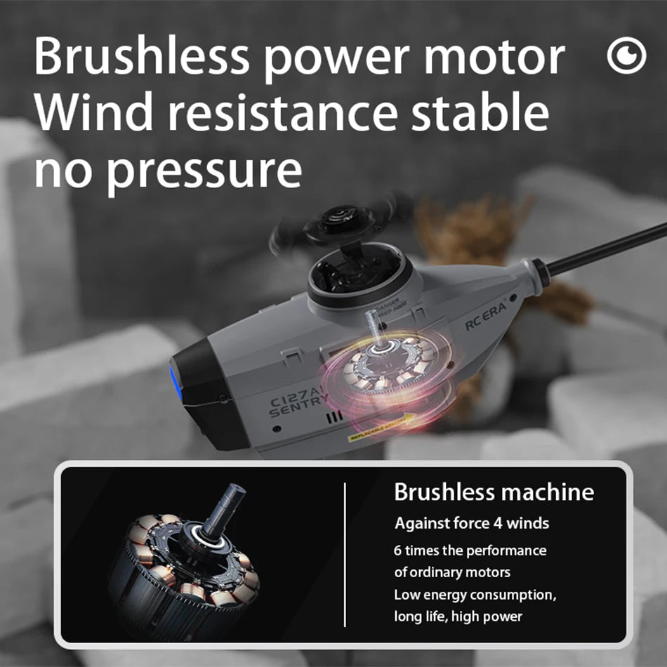 RC ERA C127AI C127 C128 2.4G 6-Axis Gyro Stabilized Flybarless Professional RC Helicopter 4ch Remote Control Aicraft for Adult