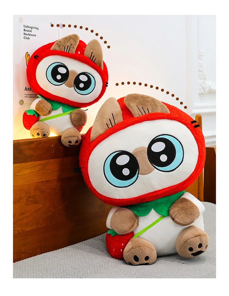 Kawaii Siamese Cat Plush Stuffed Doll Pillow Toy