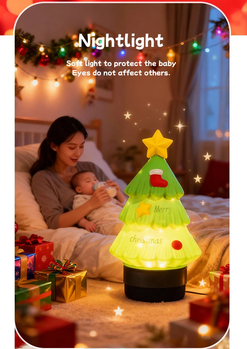 Christmas Eve Light Mini High Fidelity Bluetooth 5.3 Speaker TWS Connection Stereo Rechargeable LED Desk Lamp Christmas Gift