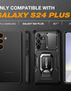 For Samsung Galaxy S24 Plus Case with Tempered Glass Screen Protector Full Body Protection Military Grade Shockproof Phone Case