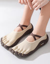 lace up five finger split toe shoes