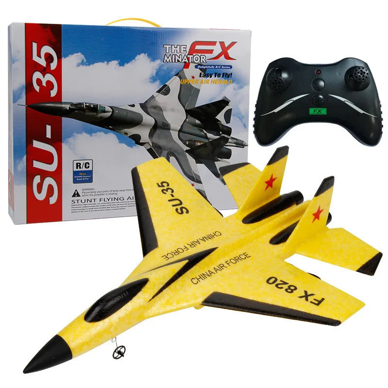 FX620 RC Plane Drone SU35 2.4G Fixed Wing Fighter Electric Toys Airplane Glider EPP Foam Toys  Boys Gift