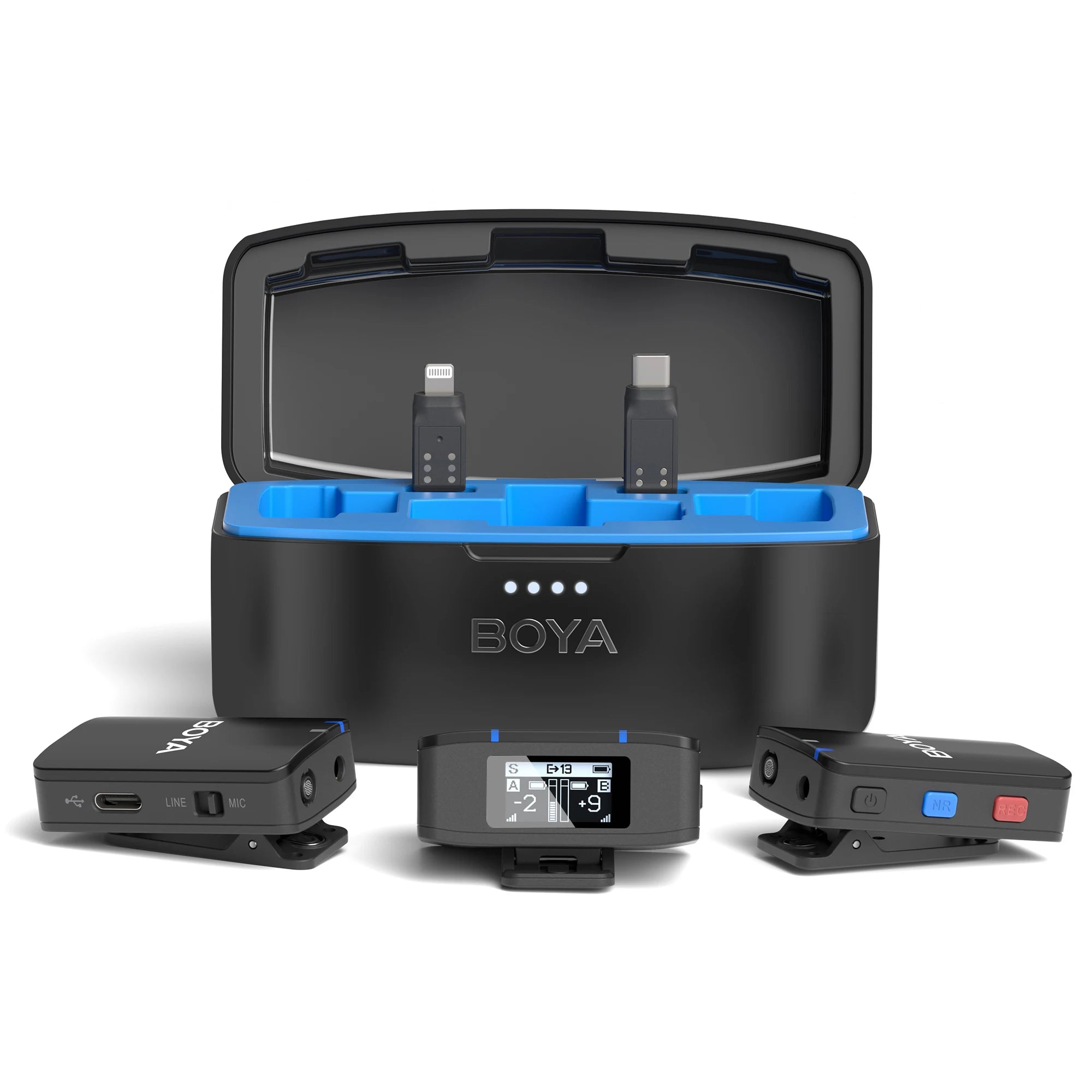 MIC All-in-One Wireless Lavalier Microphone for iPhone Android DSLR Cameras Gaming Live Streaming Vlog Video Recording