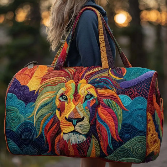 3D Quilted Travel Duffle Bag Large Capacity Shoulder Tote