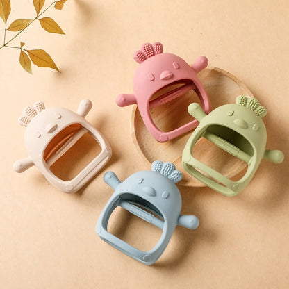 Baby Teether Gloves Pacifier Kids Teething Silicone Newborn Dental Care Gums Anti-eating Hand Molar Stick Baby Accessories Gift