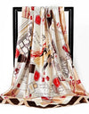 Scarves For Women Print Silk Satin Head Scarf Female Luxury Brand Square Shawl Large Hijab Scarfs
