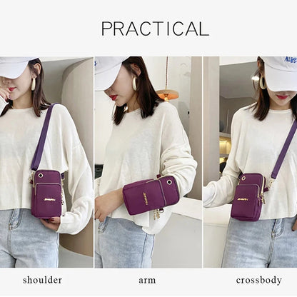 2pcs Nylon Crossbody Bag for Women Fashion Messenger Shoulder Bag Female Cell Phone Handbags Casual Small Sport Pouch Bag