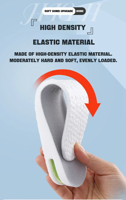 1Pair Height Increase Insole for Feet Sports Air Insoles Comfort Plantar Fasciitis Shoes Inserts Shock Absorbing Shoe Pads