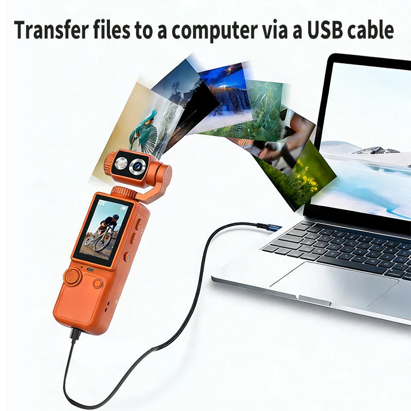4K HD WiFi Wearable Sports Camera with Touch Screen Night Vision and EIS Stabilization