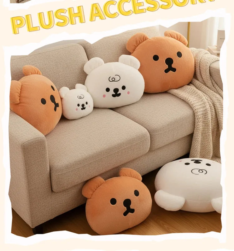 Cute Cartoon Bear Plush Stuffed Doll Cushion Toy