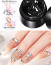 3PCS Rhinestones Glue Gel Set Mirror Nail Powder With Nail Liner Brush UV LED Transparent Adhesive Glue Gel