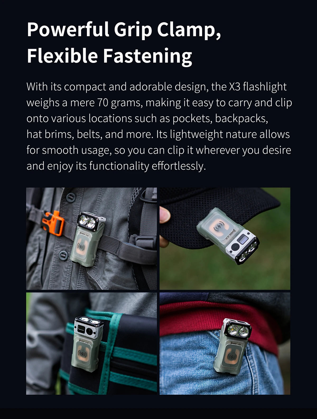 700 Lumen Rechargeable Swivel Head EDC Flashlight With Wireless Charging Case
