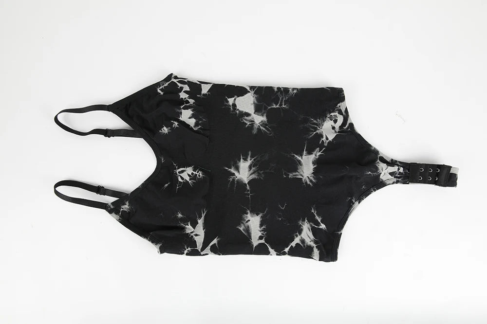 Thong Shaping Bodysuit for Women – Tie-Dye Tummy Control Shapewear