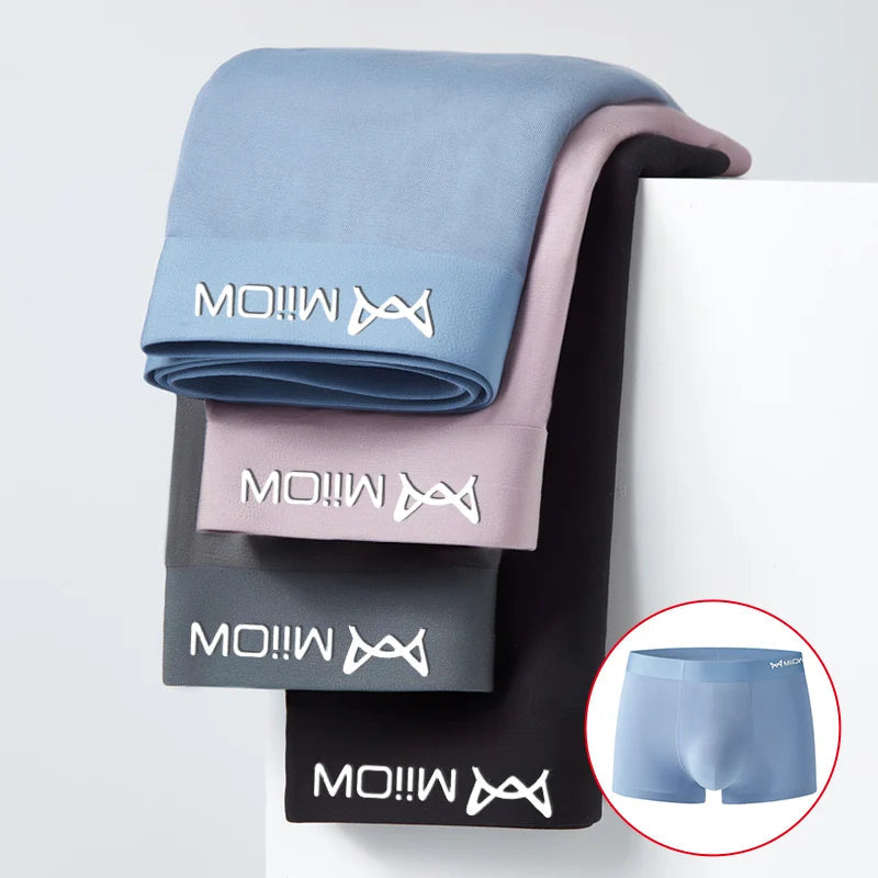 3-Pack Men’s Modal Boxer Shorts – 80 Count, Seamless Silk Crotch