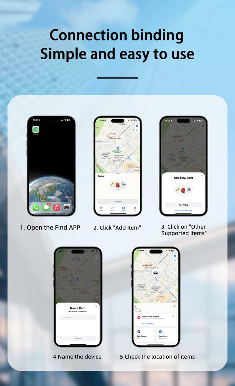 Ultra Slim Tracking Card Wireless Charging With Apple Find My IPX68 Waterproof Thin Tracker Keys Suitcase Bag Locator