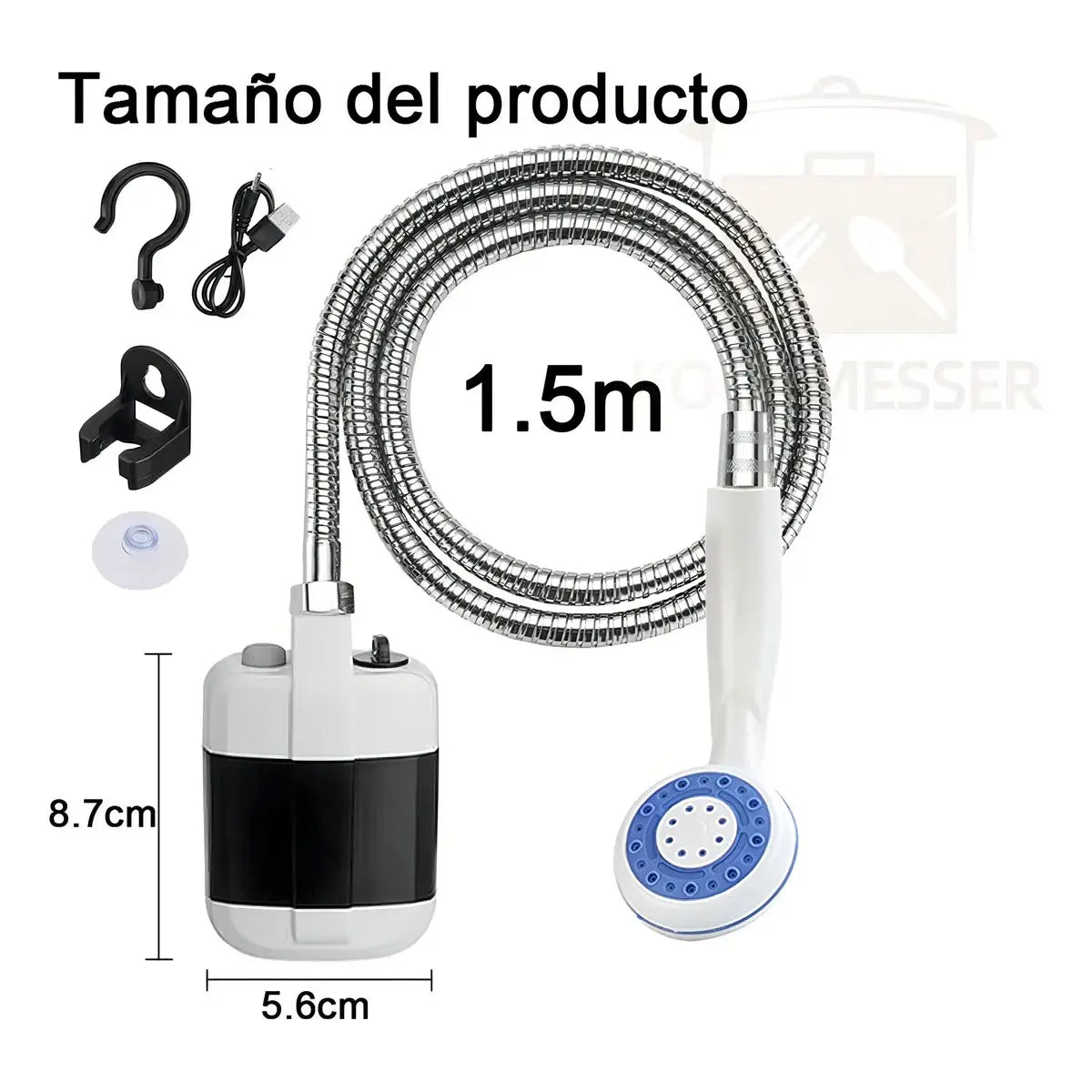 Portable USB Rechargeable Electric Camping Shower Pump Kit