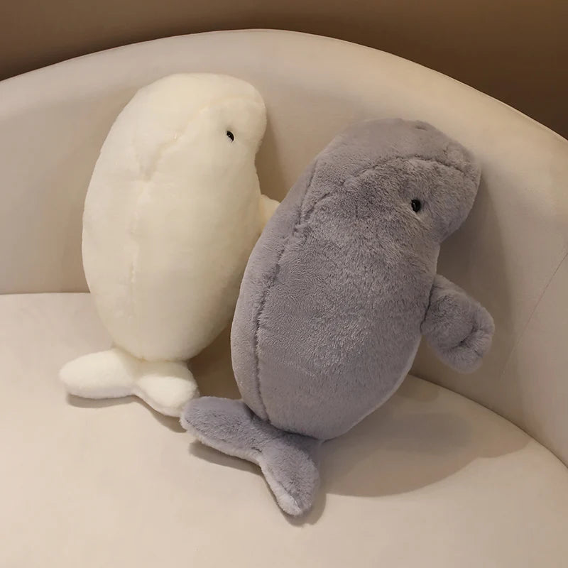 Kawaii Manatee Dugong Plush Stuffed Animal Soft Sea Cow Pillow