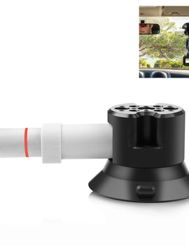 3 inch Car Single Pump Suction Cup Aluminum Alloy Mount with 1/4 & 3/8 Screw Hole for Gopro/ Insta360 and Other Cameras