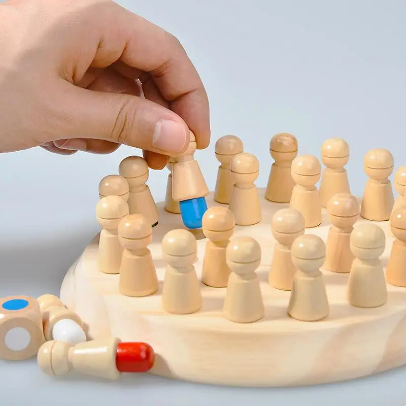 Wooden Colour Memory Matching Board Game