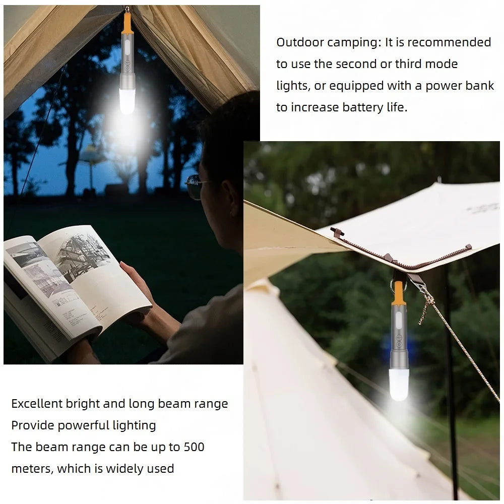 12W Zoom Rechargeable LED Flashlight With Red Green Blue And White Light