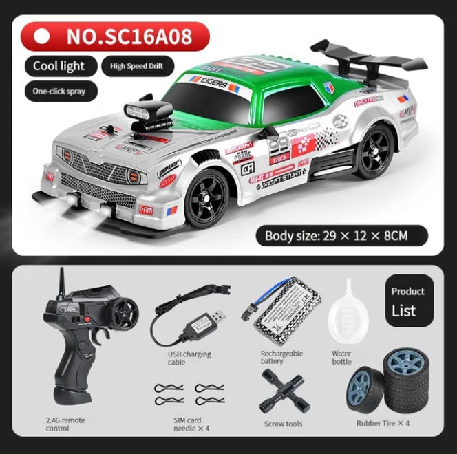 1/16 2.4G Racing Rc Cars Drift Car Mustang GTR Electric 4WD High Speed Remote Control Drift Toys for  Gifts