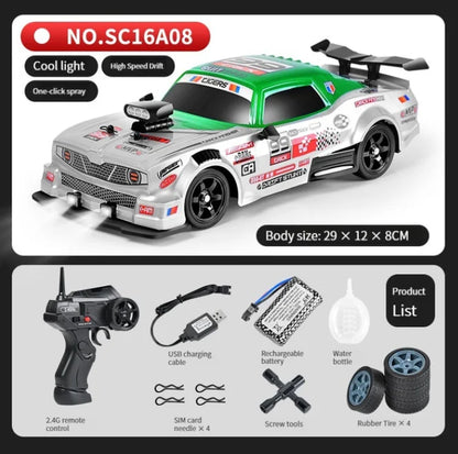 1/16 2.4G Racing Rc Cars Drift Car Mustang GTR Electric 4WD High Speed Remote Control Drift Toys for Children Gifts