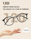 Ultra-light Fashion Flexible TR90 Eyewear Men Retro Round Decorative Optical Prescription Eyeglasses Frame