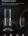 Condenser Microphone Cardioid Pattern Microphone Real-Time Monitoring for Smartphone Laptop Computer  40Hz-20KHz