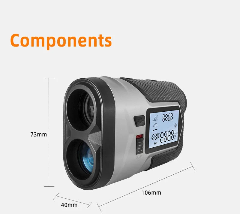 Rechargeable Laser Rangefinder 1200m With Slope Adjustment Flag Lock And Vibration