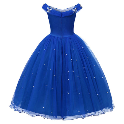 Led Light up Girls Cinderella Princess Dress Disney Cinderella Cosplay Christmas New Year Party Costume Kids Birthday Gown