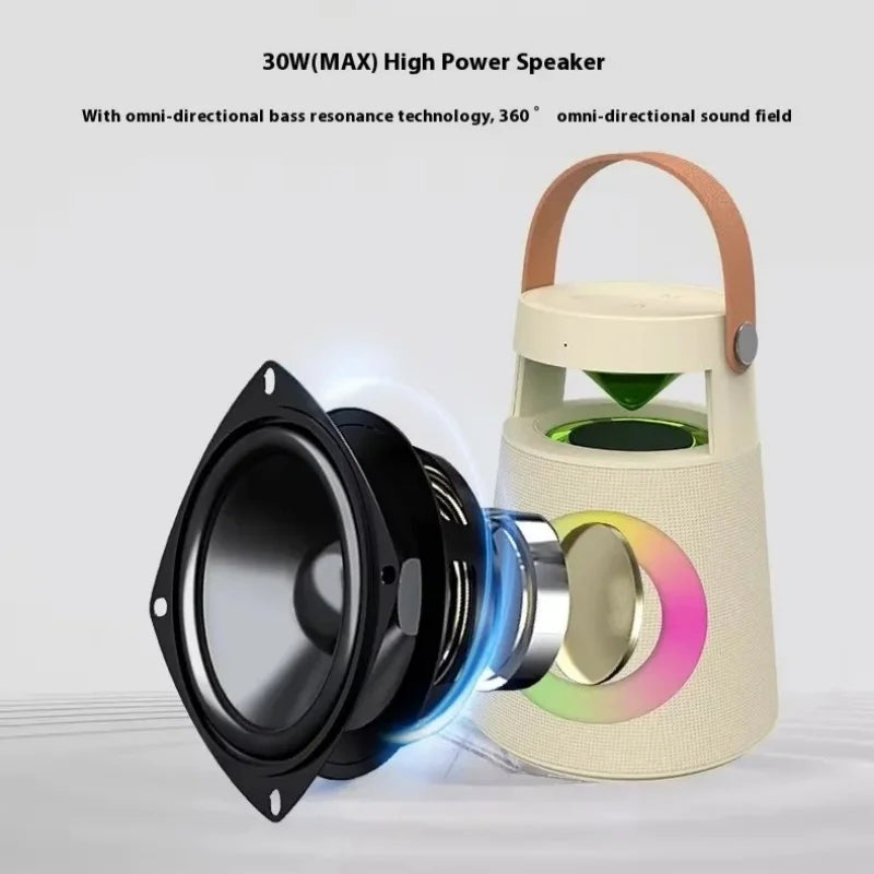 Wireless Bluetooth Speaker Outdoor Portable Camping RGB Color Light Rechargeable Wireless Speaker Home Party Music Player