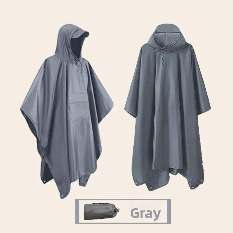 Tactical Waterproof Rain Poncho for Camping Hiking Cycling and Fishing