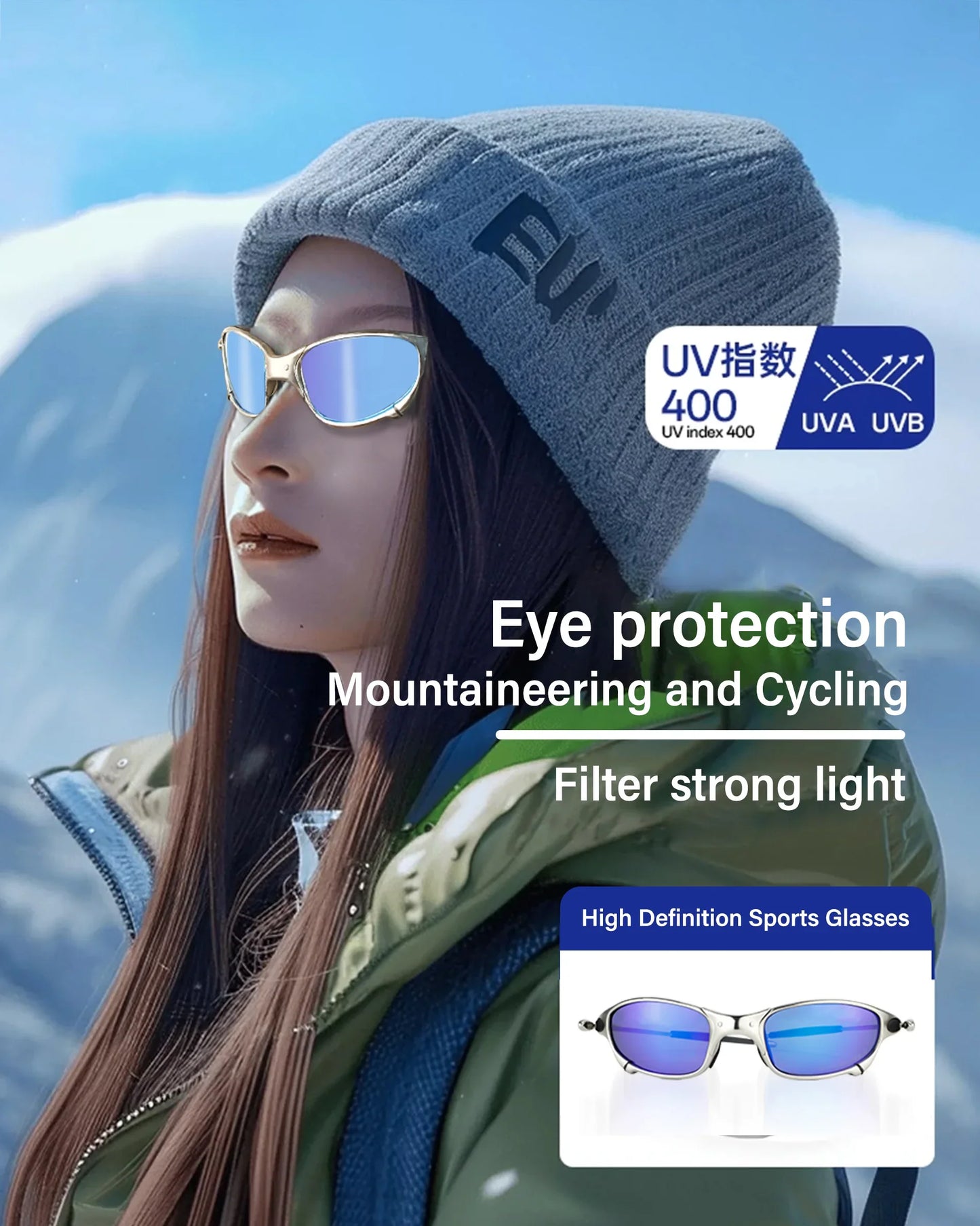 Polarized Metal Cycling Sunglasses UV400 Riding Eyewear