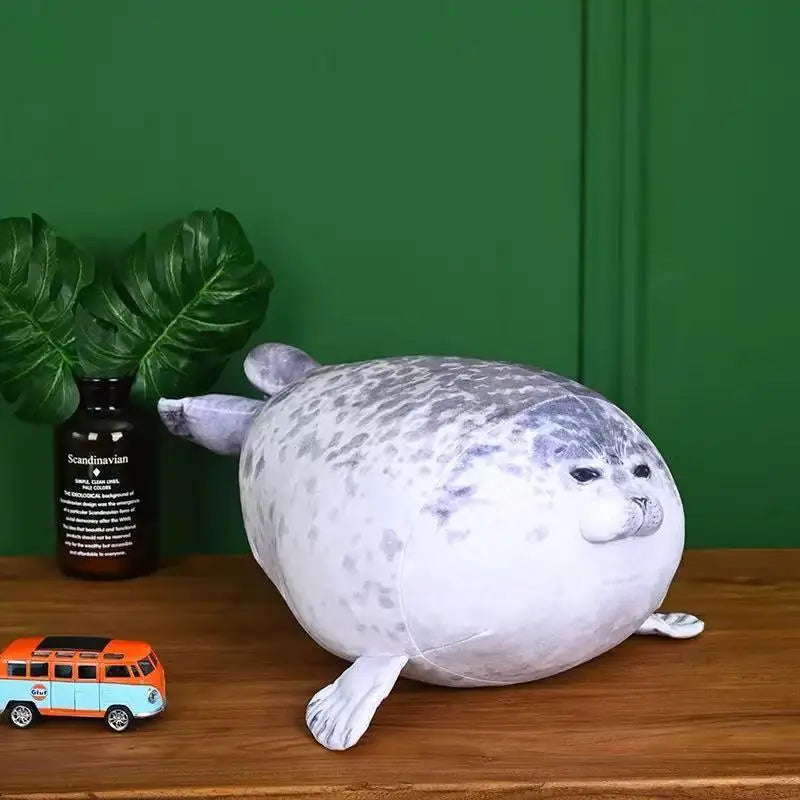 70cm Kawaii Seal Stuffed Animal Seal Plush Toy Soft Cuddly Baby Seal Doll Kids Birthday Gift Plushie Stuffed Animal Pillow