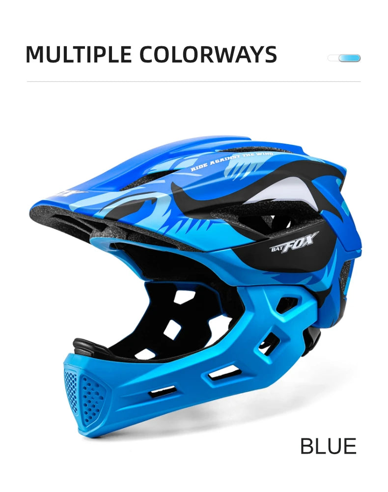 Kids Detachable Full Face Bike Helmet For Cycling And Outdoor Sports