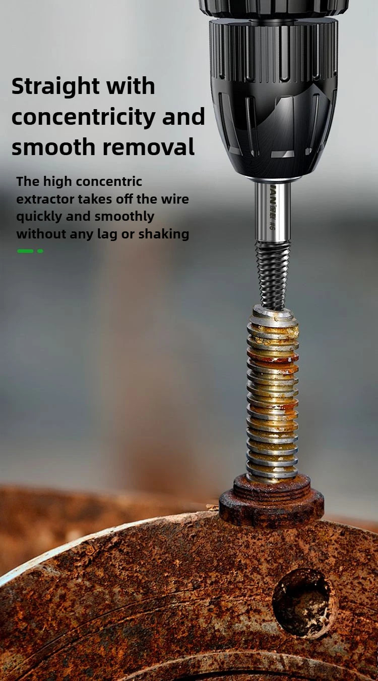 5PCS/6PCS Broken Damaged Screwdriver Extractor Drill Bit Set Carbon Steel Double Side Screw Pull Center Drill Bits