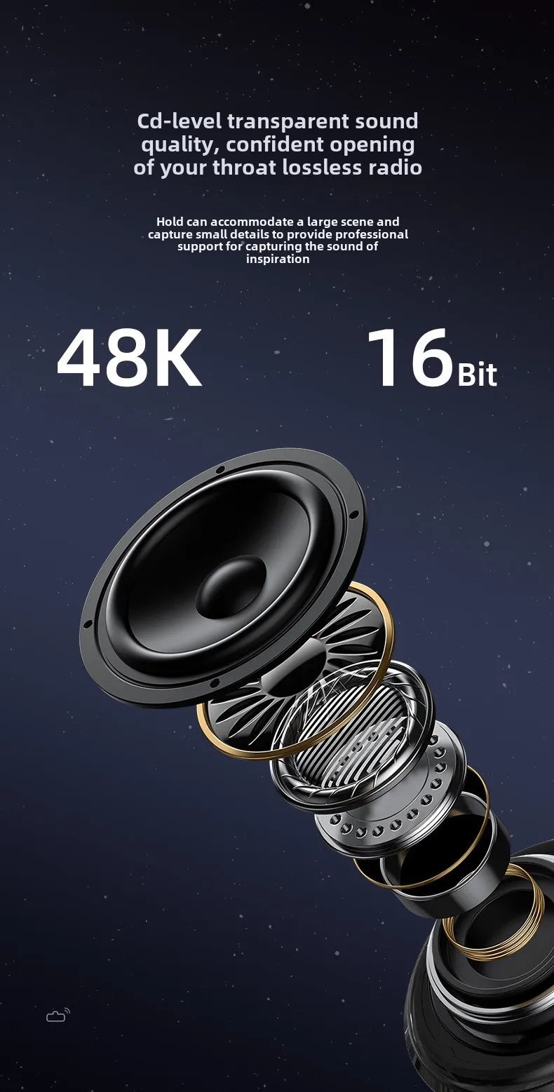 wireless lavalier microphone portable microphone suitable for iPhone, Android, mobile live streaming, game recording